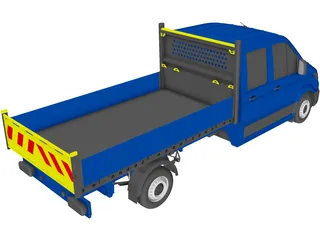 Volkswagen Crafter Double Cab Tipper (2021) 3D Model preview