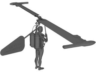Gluhareff MEG-2X Helicopter 3D Model preview