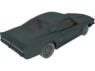Ford Mustang Shelby GT500 (1967) 3D Model preview