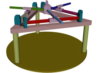 Robot Parallel Manipulatar 3D Model preview