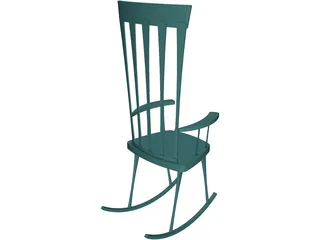Rocking Chair 3D Model preview