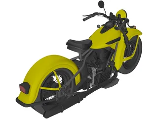 Harley-Davidson Knucklehead (1947) 3D Model preview