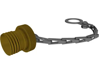 Amphenol Plug Pro Cap - 10-553998-13SS 3D Model preview