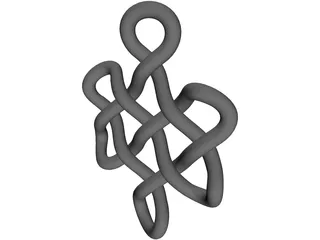 Buddhist Endless Knot 3D Model preview