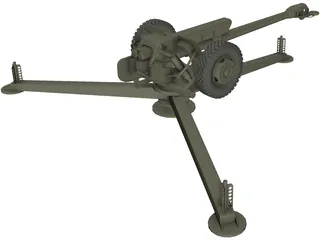 D-30 USSR Howitzer 3D Model preview