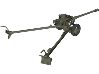 D-44 AT Cannon 3D Model preview