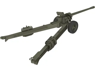 M-46 Field Cannon 3D Model preview