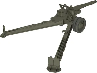 ML-20 WW2 Cannon 3D Model preview