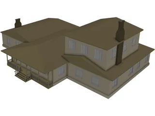 Large House 3D Model preview