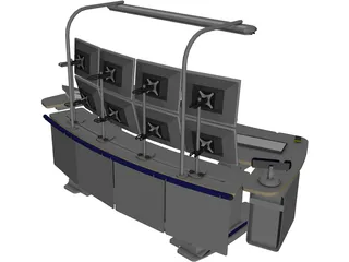 Cergo Operator Desk System Model Cergo B 3-4 3D Model preview