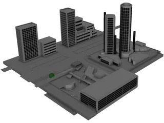 Detroit Tunnel 3D Model preview