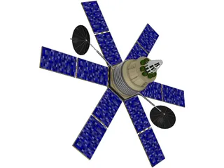 Communication Satellite 3D Model preview