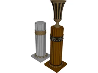 Columns 3D Model preview