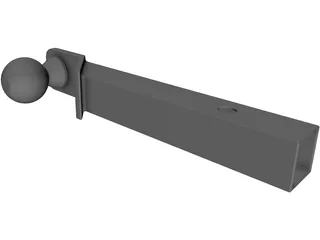 Ball Trailer Hitch 3D Model preview
