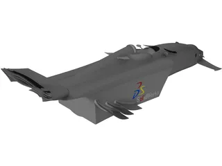 Race Car Body 3D Model preview