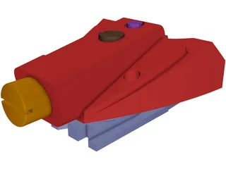 Ski Binding Toe 3D Model preview