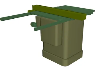 Delta Unisaw Table Saw 3D Model preview