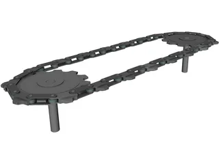 Chain Drive 3D Model preview