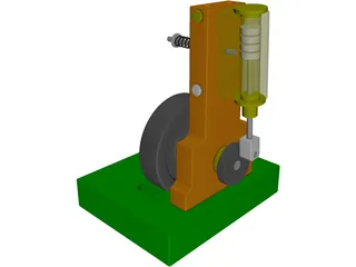 Steam Motor Assembly 3D Model preview