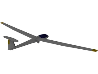 Rolladen-Schneider LS4 Glider 3D Model preview