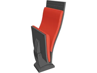 Auditorium Chair 3D Model preview