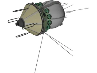 Vostok Spacecraft 3D Model preview