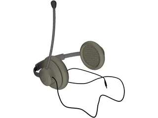 Headphones with Mic 3D Model preview