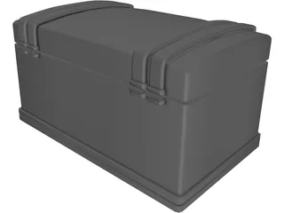 Wooden Chest 3D Model preview