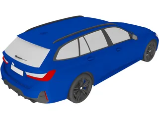 BMW 3-Series Touring (2022) 3D Model preview