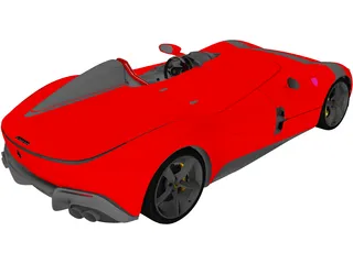 Ferrari SP1 Monza (2019) 3D Model preview