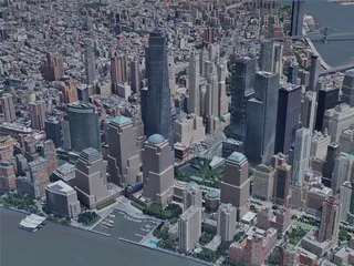New York City, Lower Manhattan, USA (2021) 3D Model preview