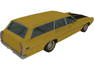 Ford Torino 500 Station Wagon 3D Model preview