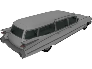 Cadillac Fleetwood 75 Miller-Meteor Hearse 3D Model preview