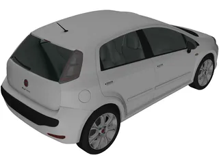 Fiat Punto (2010) 3D Model preview