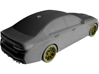 BMW M5 CS (2022) 3D Model preview