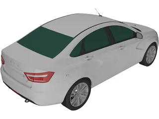 Lada Vesta Sedan (2015) 3D Model preview