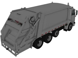Volvo WX64 Garbage Truck Heil (2001) 3D Model preview