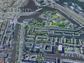 Amsterdam City, Netherlands (2021) 3D Model preview
