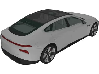 Xpeng P7 (2020) 3D Model preview