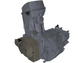 Honda CRF450 Engine 3D Model preview