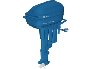 Evinrude Big Twin Motor 3D Model preview