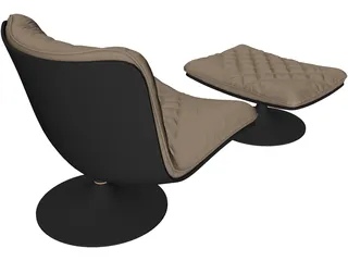 Baxter Marilyn Chair 3D Model preview