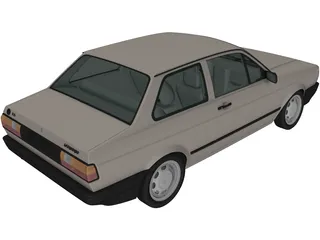 Volkswagen Voyage (1992) 3D Model preview