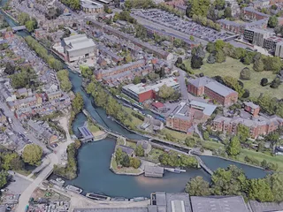 Oxford City, UK (2022) 3D Model preview