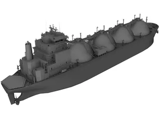 LNG Ship 3D Model preview