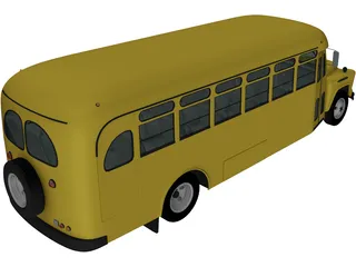 Chevrolet 6700 School Bus (1955) 3D Model preview