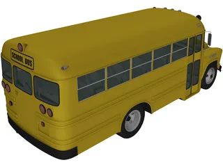 Chevrolet 4500 School Bus (1956) 3D Model preview