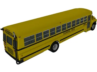 Ford B-700 Thomas Conventional School Bus (1984) 3D Model preview