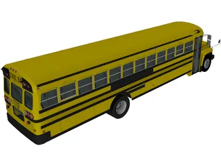 GMC B-Series School Bus (2000) 3D Model preview