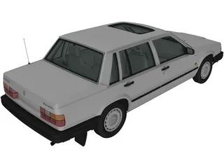 Volvo 740 GL (1985) 3D Model preview